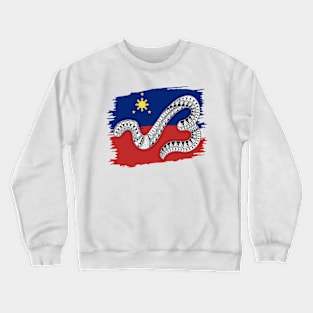 Philippine Flag Tribal line Art / Baybayin word SA Crewneck Sweatshirt